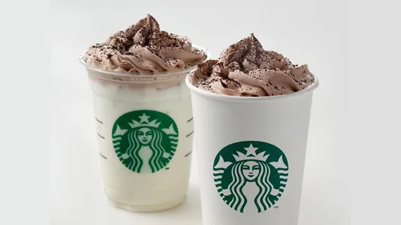 Two types of Starbucks Frappuccinos