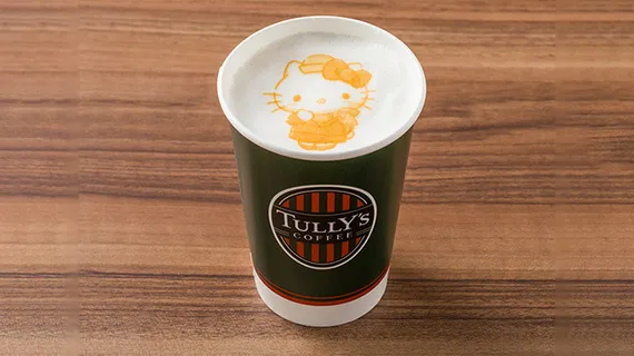 Tully's Coffee with Hello Kitty latte art