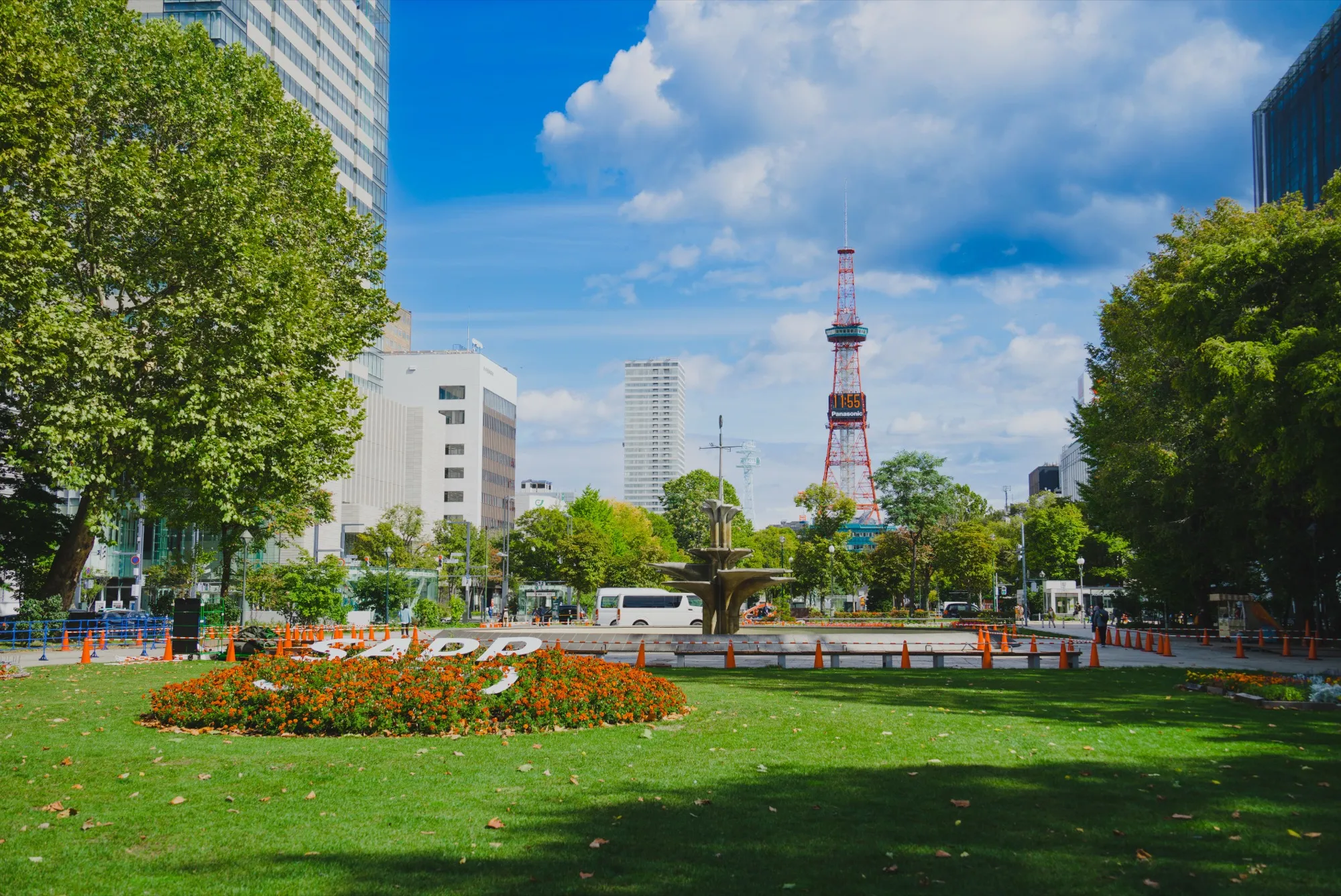 Odori Park and Sapporo TV Tower