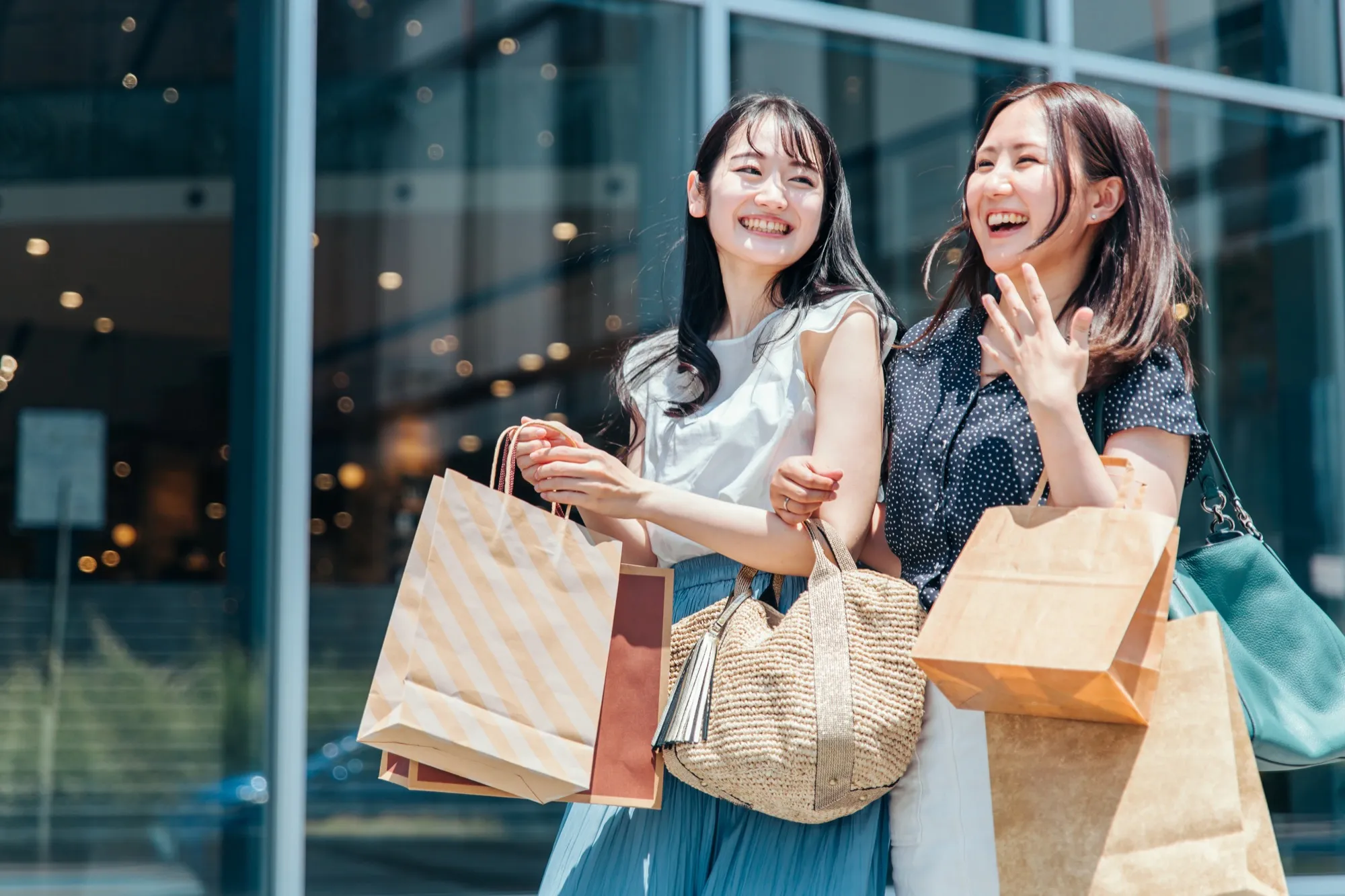 Shopping at the outlet mall