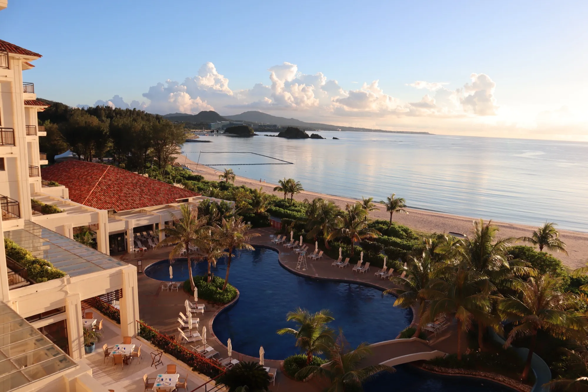 An Okinawa resort hotel and beach