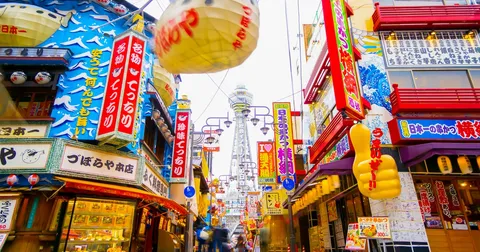 關西機場→大阪市區 沿途景點包車接送（4小時）｜住吉大社・通天閣・Harukas 300